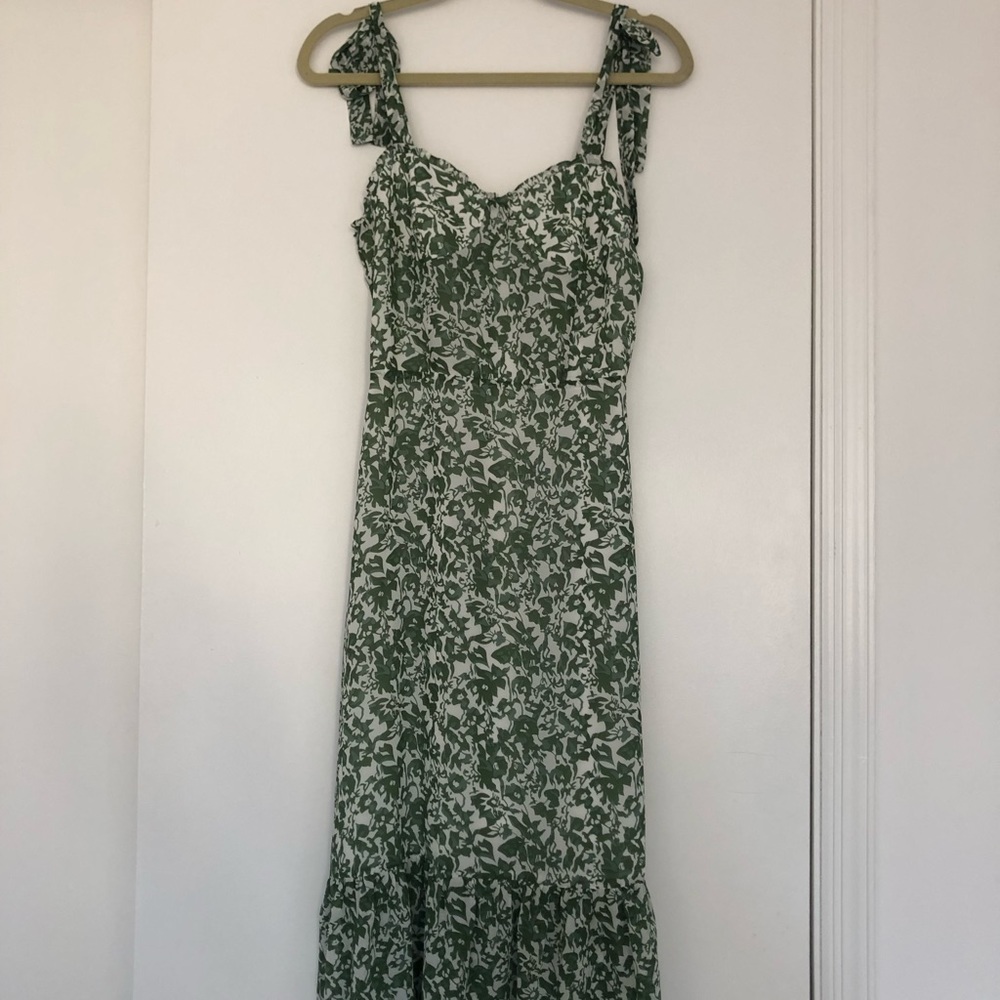 o.p.t XS - Green Floral Summer Dress